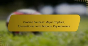 Graeme Souness: Major trophies, International contributions, Key moments