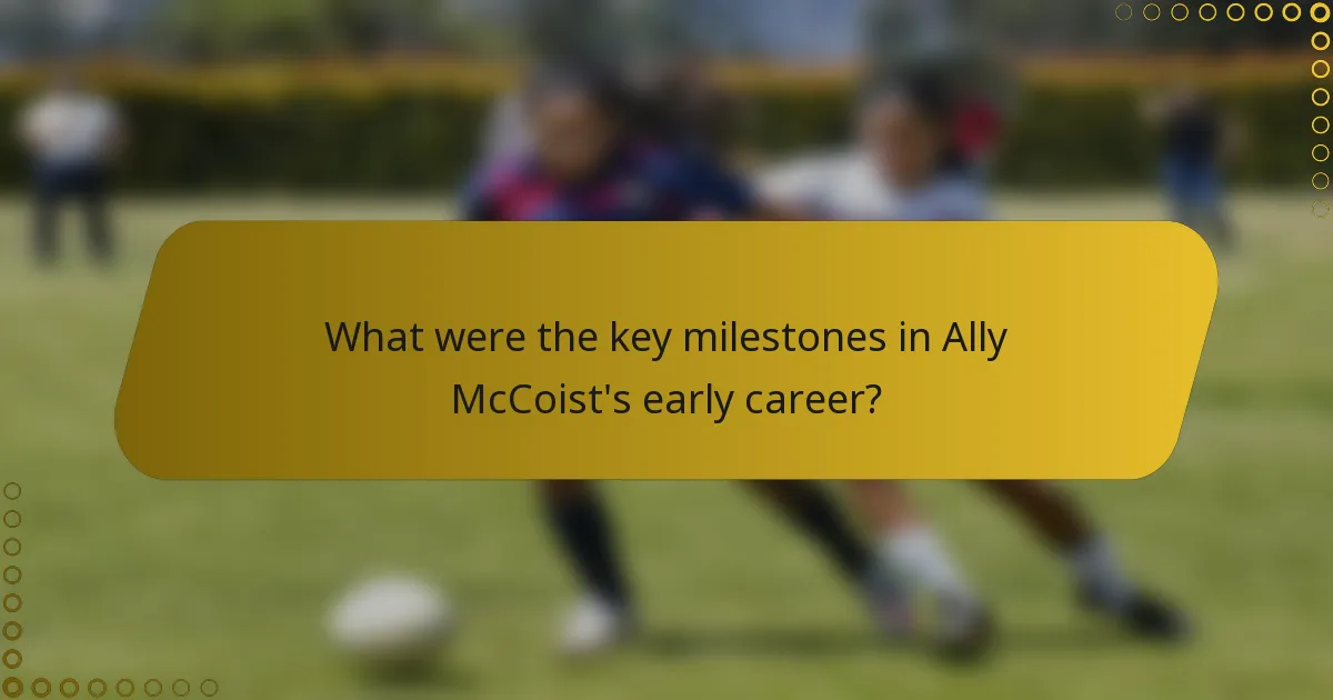 What were the key milestones in Ally McCoist's early career?
